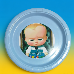 Platos Desechables   jefe en pañales 18 Cm Para Fiesta
