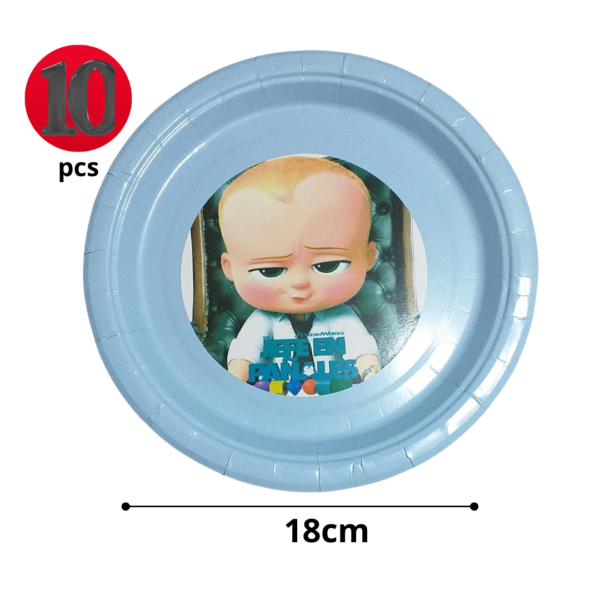 Platos Desechables   jefe en pañales 18 Cm Para Fiesta