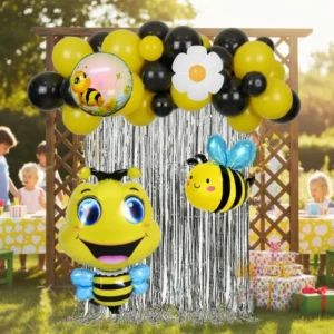 Set Globos Decorativo Abejita Flor Cumpleaños