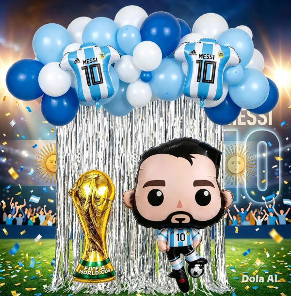 Set Globos Decorativo De Messi  Cumpleaños