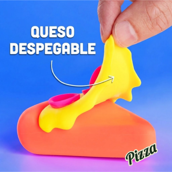 3 FOTO PIZZA Squishy Con Forma De Pizza Juguete Antiestrés Para Niños