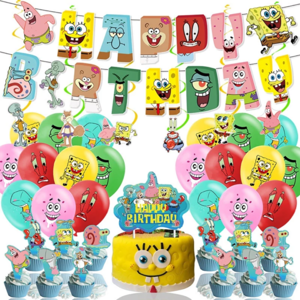 Set Decorativo Globos Bob Esponja