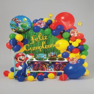 Set Decoración Cumpleaños Mario Bross Decorativo