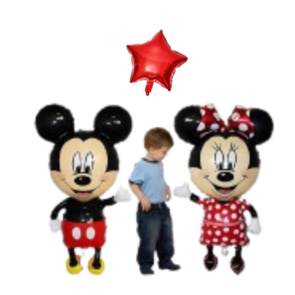 Set De Decorativo Globos De Minni y Micky  Mouse Cumpleaños