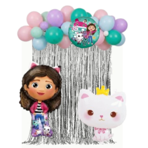 Set Decorativo Globos Gaby Casa de Muñeca con Gato