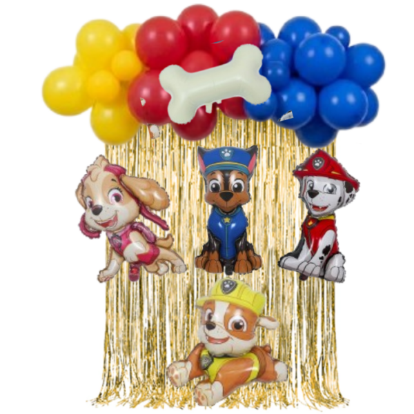 Set Globos Decorativo Paw Patrol Cumpleaños