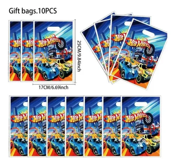 Pack 10 Bolsas Dulceras Hotwheels