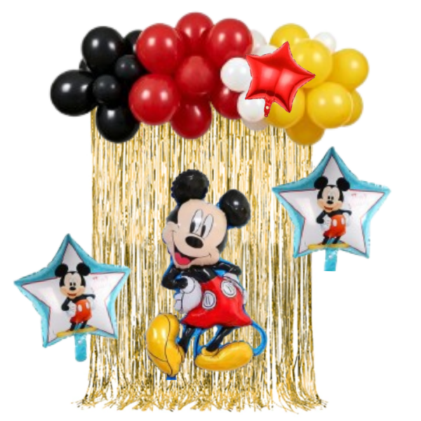 Set Decorativo Globos Micky Mouse Cumpleaños