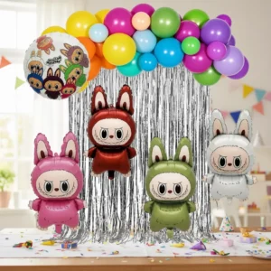 Set De Globos Decorativo Labubu Cumpleaños