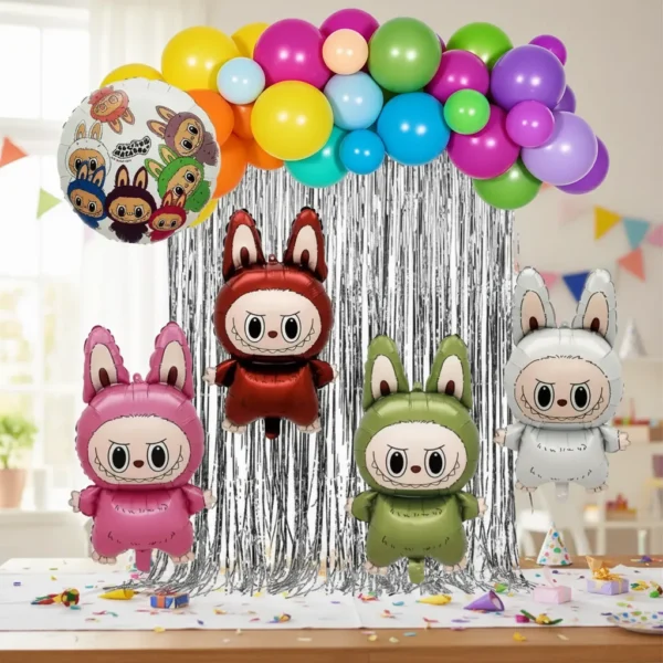 Set De Globos Decorativo Labubu Cumpleaños