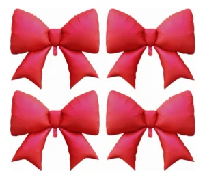 Pack 4 Globos Gigantes De Lazo Rojo