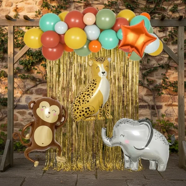 Set Decorativo Globos Safari Cumpleaños