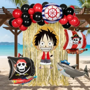 Set Globos Decorativo Tematico One Piece Cumpleaños