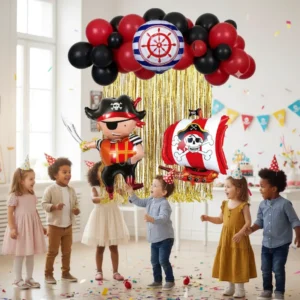 Set Globos Decorativo De Pirata Marino Cumpleaños