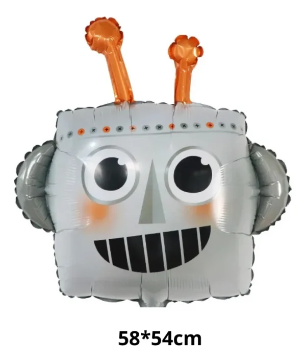 Pack De Globos Decorativo Robot Cumpleaños