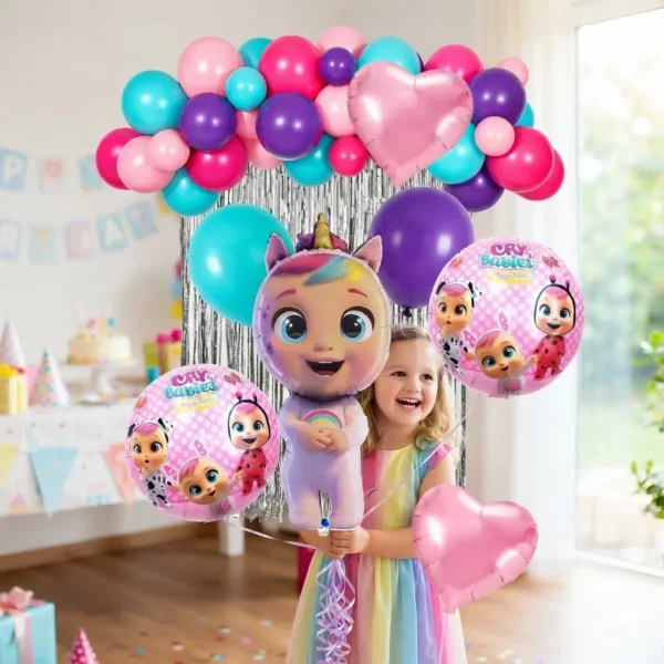 Set Decorativo Globos Bebe Llorones Para Cumpleaños