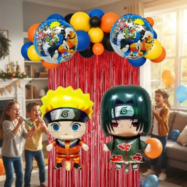 Set Decorativo Globos De Naruto Y Su Amigo Cumpleaños