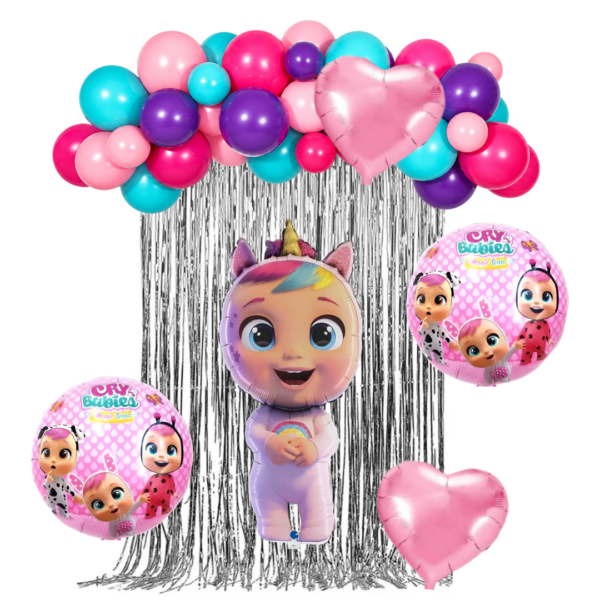 Set Decorativo Globos Bebe Llorones Para Cumpleaños