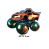 Set Decorativo Globos Con Cortina Blaze Monster Machine