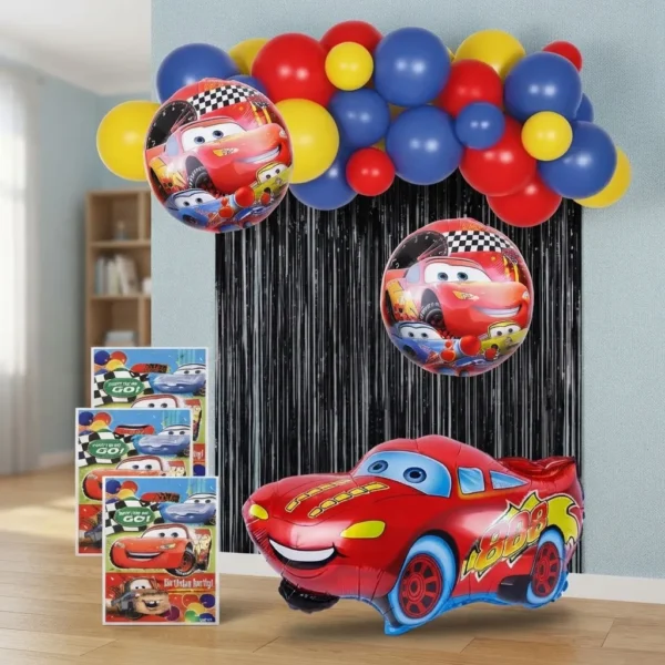 Pack Globos Decorativo Cars Bolsitas Dulcera Cumpleaños