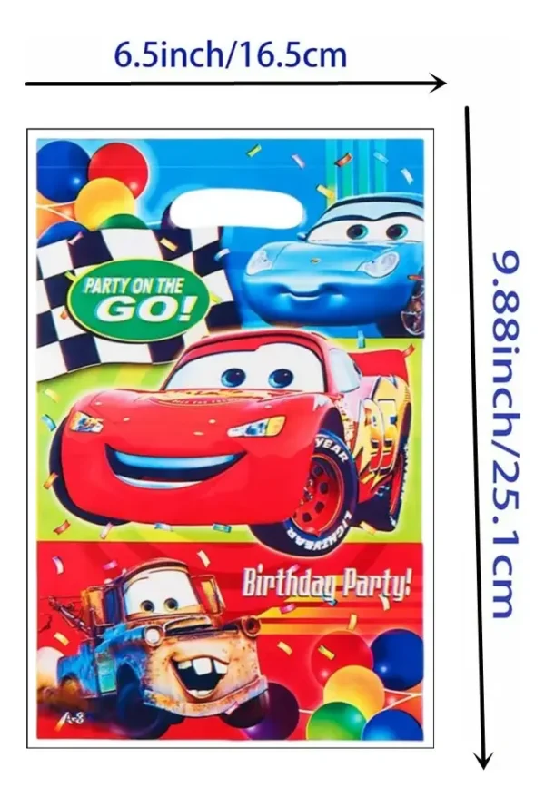 Pack Globos Decorativo Cars Bolsitas Dulcera Cumpleaños