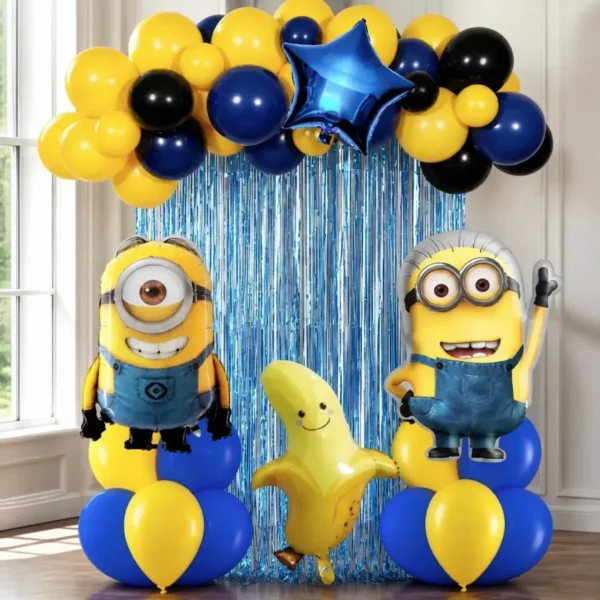 Set Decorativo Globos Minions Banana Cumpleaños
