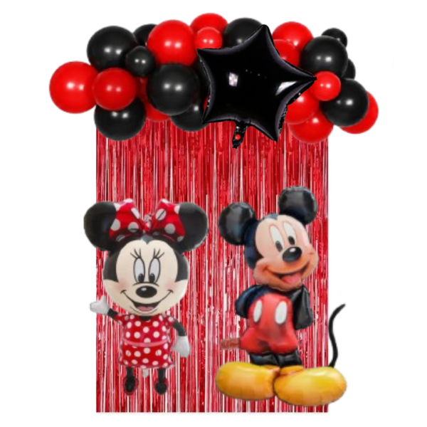 Set Decorativo Globos De Minni Y Micky Mouse Fiesta